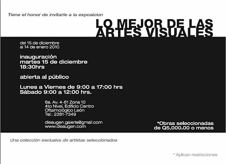 Exposicion Lo Mejor de las Artes Visuales